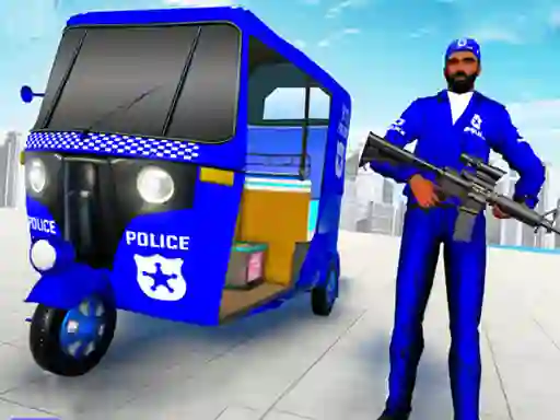 Police Auto Rickshaw Taxi — δωρεάν online παιχνίδι