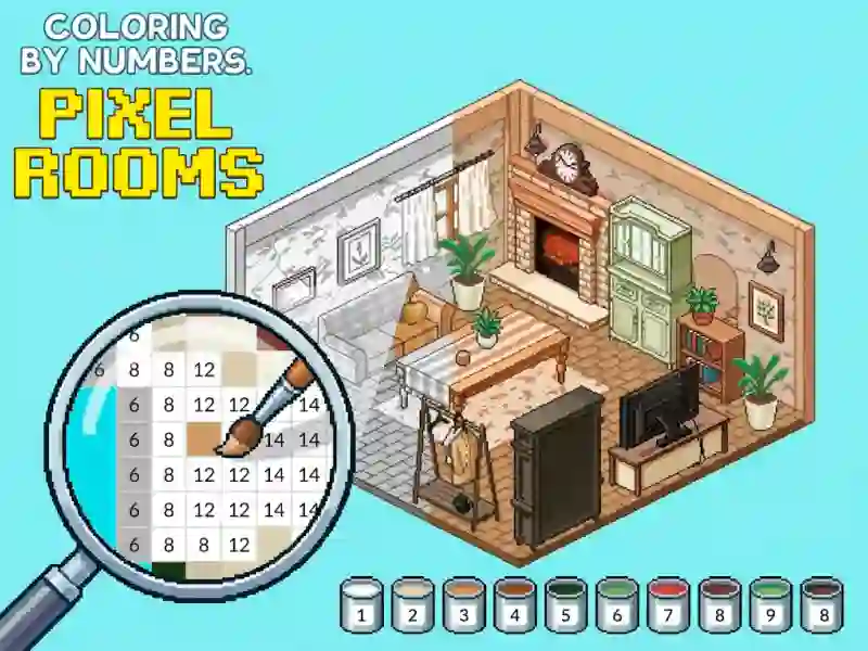 Coloring by Numbers Pixel Rooms — δωρεάν online παιχνίδι