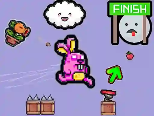 Cute Rabbit's Challenging Adventure — δωρεάν online παιχνίδι
