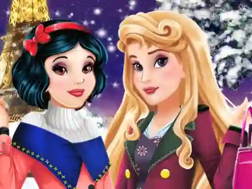 Aurora and Snow White Winter Fashion — δωρεάν online παιχνίδι