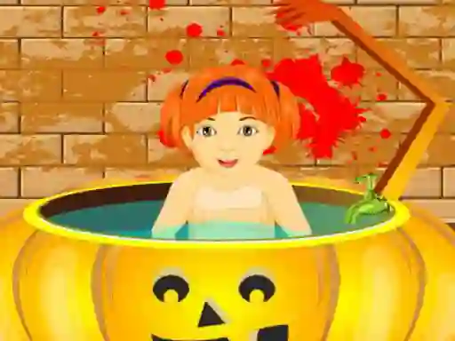 Little Baby Halloween Bathing — δωρεάν online παιχνίδι