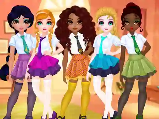 Princesses BFF Rush To School — δωρεάν online παιχνίδι
