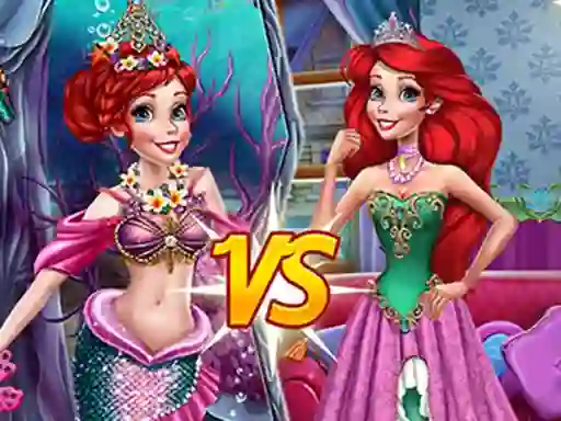 Mermaid vs Princess — δωρεάν online παιχνίδι