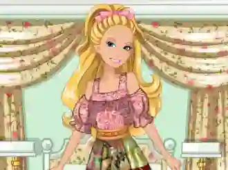 Barbie's Patchwork Peasant Dress — δωρεάν online παιχνίδι