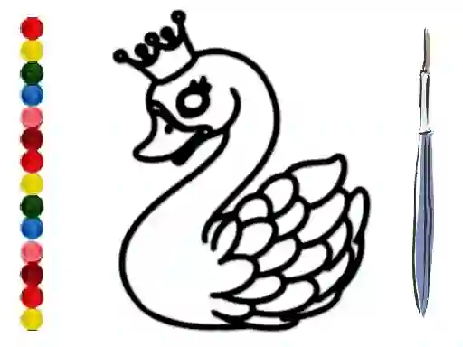 Back To School: Swan Coloring Book — δωρεάν online παιχνίδι