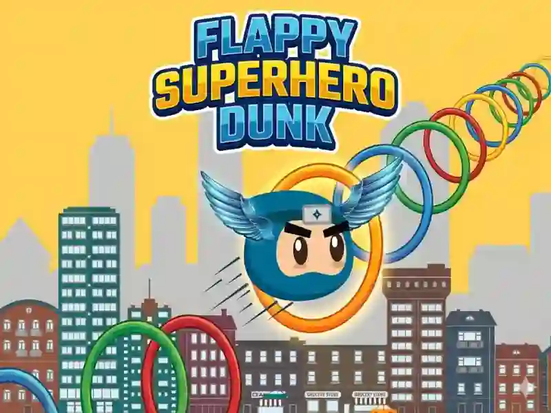 Flappy Superhero Dunk — δωρεάν online παιχνίδι