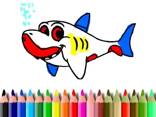 Back To School: Shark Coloring Book — δωρεάν online παιχνίδι
