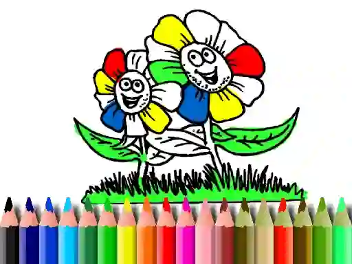 Back to School: Flowers Coloring — δωρεάν online παιχνίδι