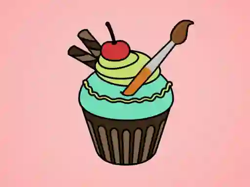 Yummy Cupcake Coloring — δωρεάν online παιχνίδι