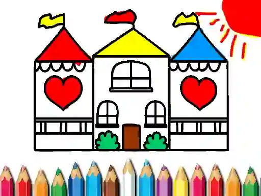 Back To School Coloring Book DOLL HOUS — δωρεάν online παιχνίδι