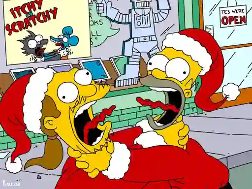 Simpsons Christmas Jigsaw Puzzle — δωρεάν online παιχνίδι