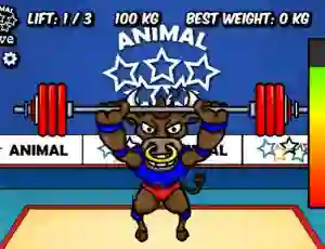 Animal Olympics Weight Lifting — δωρεάν online παιχνίδι