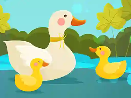 Mother Duck and Ducklings Jigsaw — δωρεάν online παιχνίδι