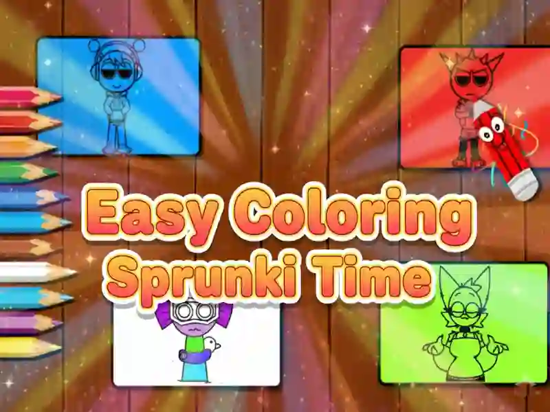 Easy Coloring Sprunki Time — δωρεάν online παιχνίδι