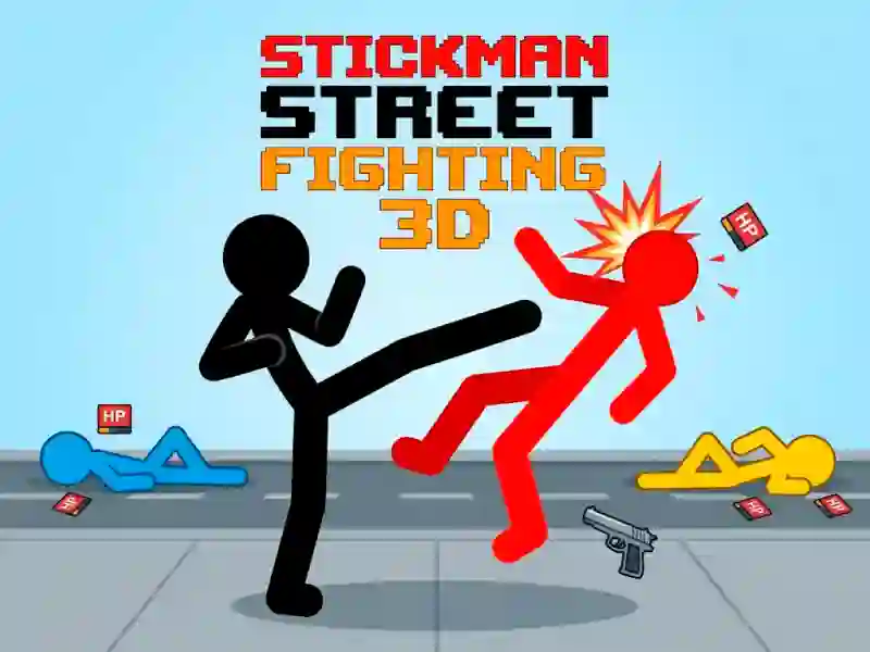 Stickman Street Fighting 3d — δωρεάν online παιχνίδι