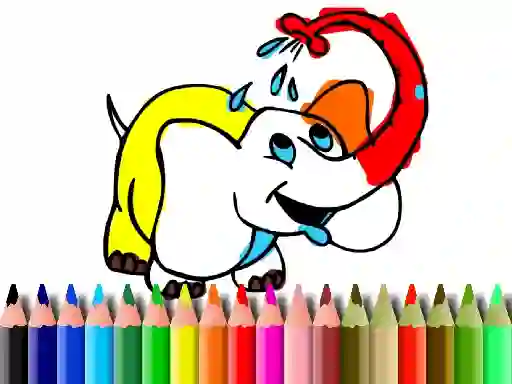 Back To School: Elephant coloring — δωρεάν online παιχνίδι