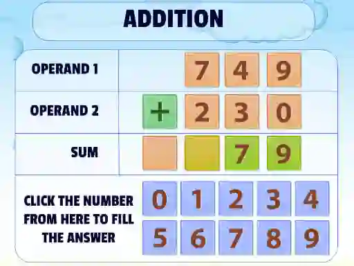 Addition Practice — δωρεάν online παιχνίδι