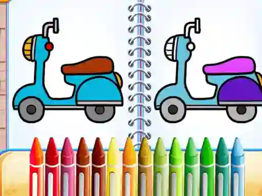 Cute Bike Coloring Book — δωρεάν online παιχνίδι