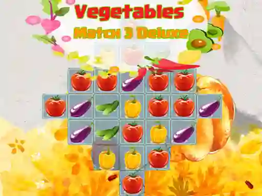 Vegetables Match 3 Deluxe — δωρεάν online παιχνίδι