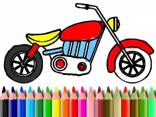 Back To School: Motorbike Coloring — δωρεάν online παιχνίδι