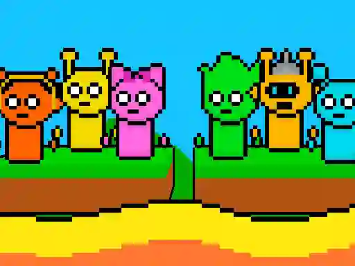 Sprunki Lava Escape 2Player — δωρεάν online παιχνίδι