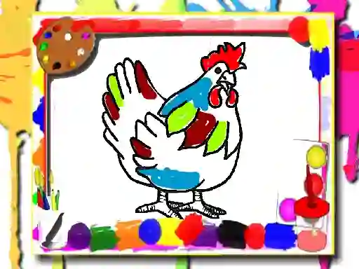Chicken Coloring Book — δωρεάν online παιχνίδι