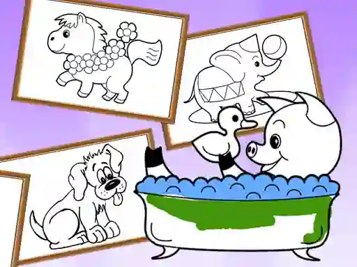 Cartoon Coloring for Kids Animals — δωρεάν online παιχνίδι