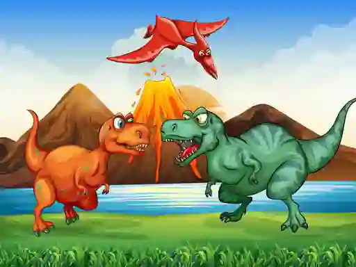 Colorful Dinosaurs Match 3 — δωρεάν online παιχνίδι
