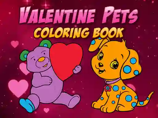 Valentine Pets Coloring Book — δωρεάν online παιχνίδι