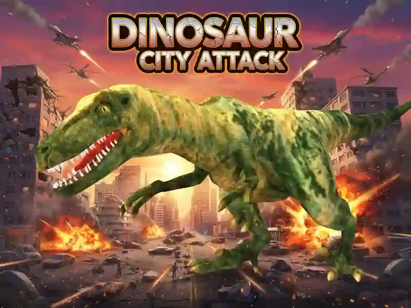 Dinosaur City Attack — δωρεάν online παιχνίδι