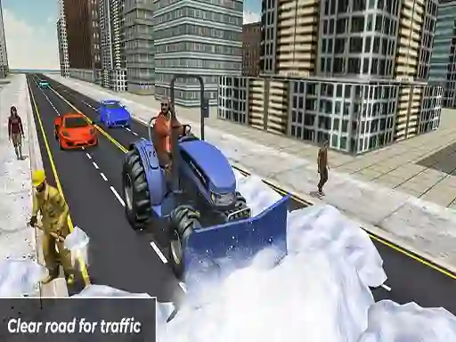 Grand Snow Clean Road Driving Simulator — δωρεάν online παιχνίδι