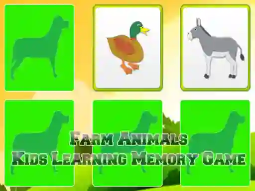 Farm Animals Kids Learning  Memory — δωρεάν online παιχνίδι
