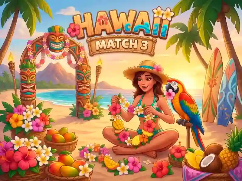 Hawaii Match 3 — δωρεάν online παιχνίδι