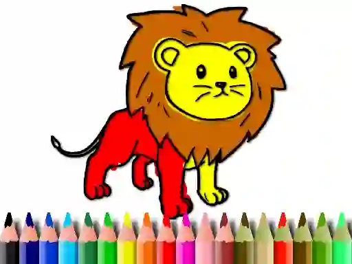 Back To School: Lion Coloring Book — δωρεάν online παιχνίδι