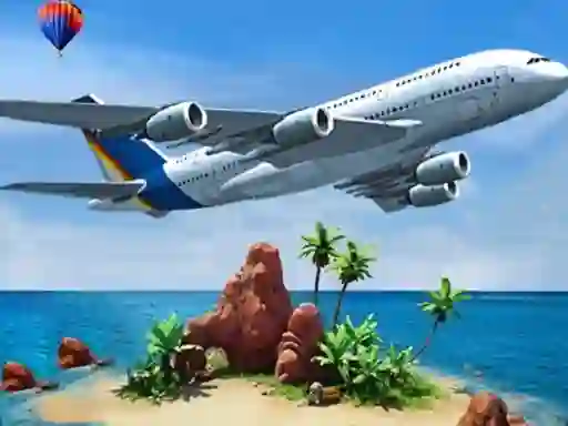 Air plane Simulator Island Travel — δωρεάν online παιχνίδι