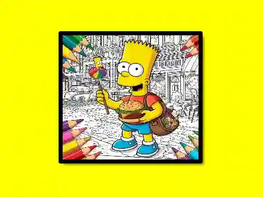 Back To School Simpsons Coloring Book — δωρεάν online παιχνίδι