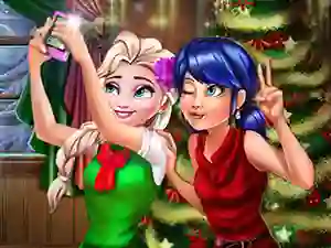 Ladybug And Elsa Xmas Selfie — δωρεάν online παιχνίδι