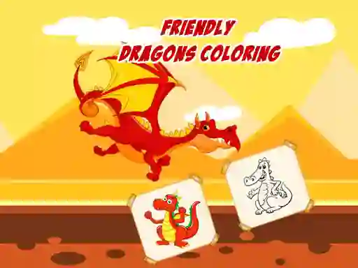 Friendly Dragons Coloring — δωρεάν online παιχνίδι