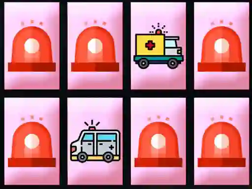 Ambulance Trucks Memory — δωρεάν online παιχνίδι