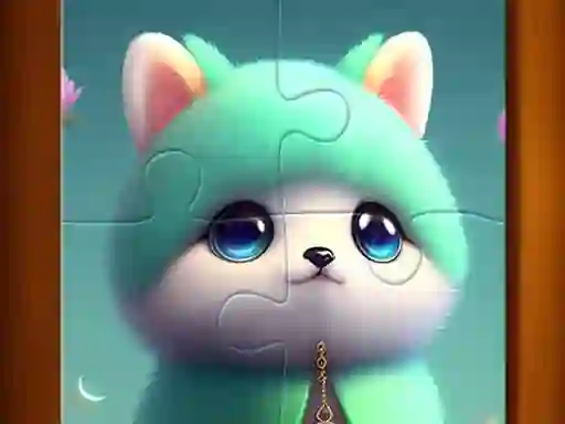 Cute Cat Jigsaw Puzzle — δωρεάν online παιχνίδι