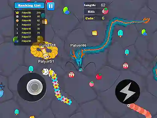 Greedy Snake Multiplayer Duel — δωρεάν online παιχνίδι