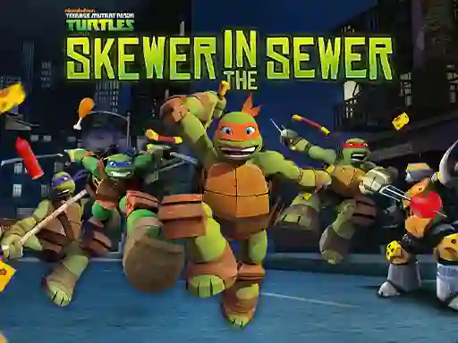Teenage Mutant Ninja Turtles: Skewer in the Sewer — δωρεάν online παιχνίδι