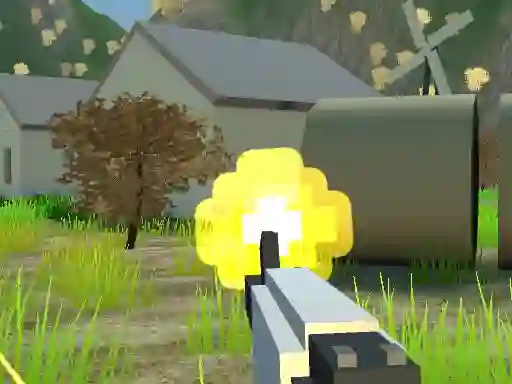 Pixel Village Battle 3D — δωρεάν online παιχνίδι