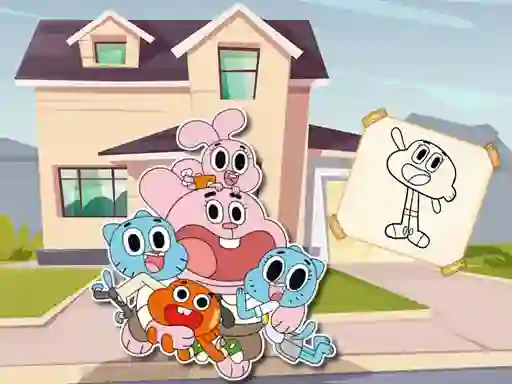 World Of Gumball Coloring Game — δωρεάν online παιχνίδι