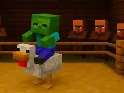 Chicken Jockey hidden lava chicken — δωρεάν online παιχνίδι