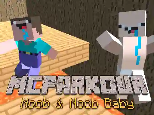 MCParkour Noob & Noob Baby — δωρεάν online παιχνίδι
