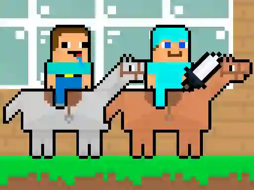 Noob vs Pro HorseCraft — δωρεάν online παιχνίδι