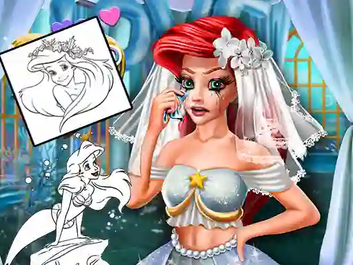 Coloring Book for Ariel Mermaid — δωρεάν online παιχνίδι