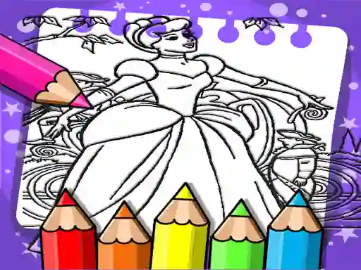Cinderella Color Book — δωρεάν online παιχνίδι