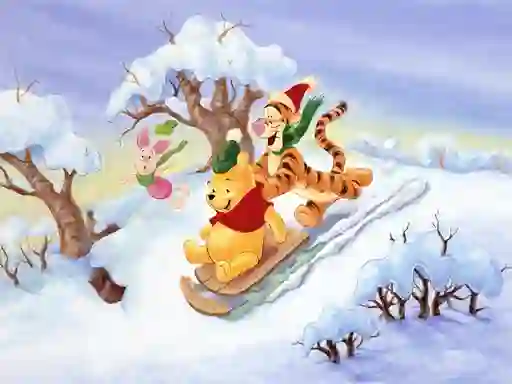 Winnie the Pooh Christmas Jigsaw Puzzle 2 — δωρεάν online παιχνίδι